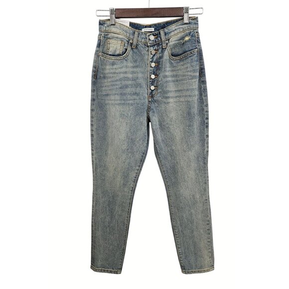 NWT WeWoreWhat The Danielle High Rise Vintage Straight Jeans 27 4 Light Wash - Picture 2 of 11